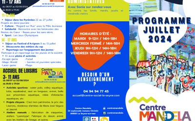 PROGRAMME JUILLET 2024